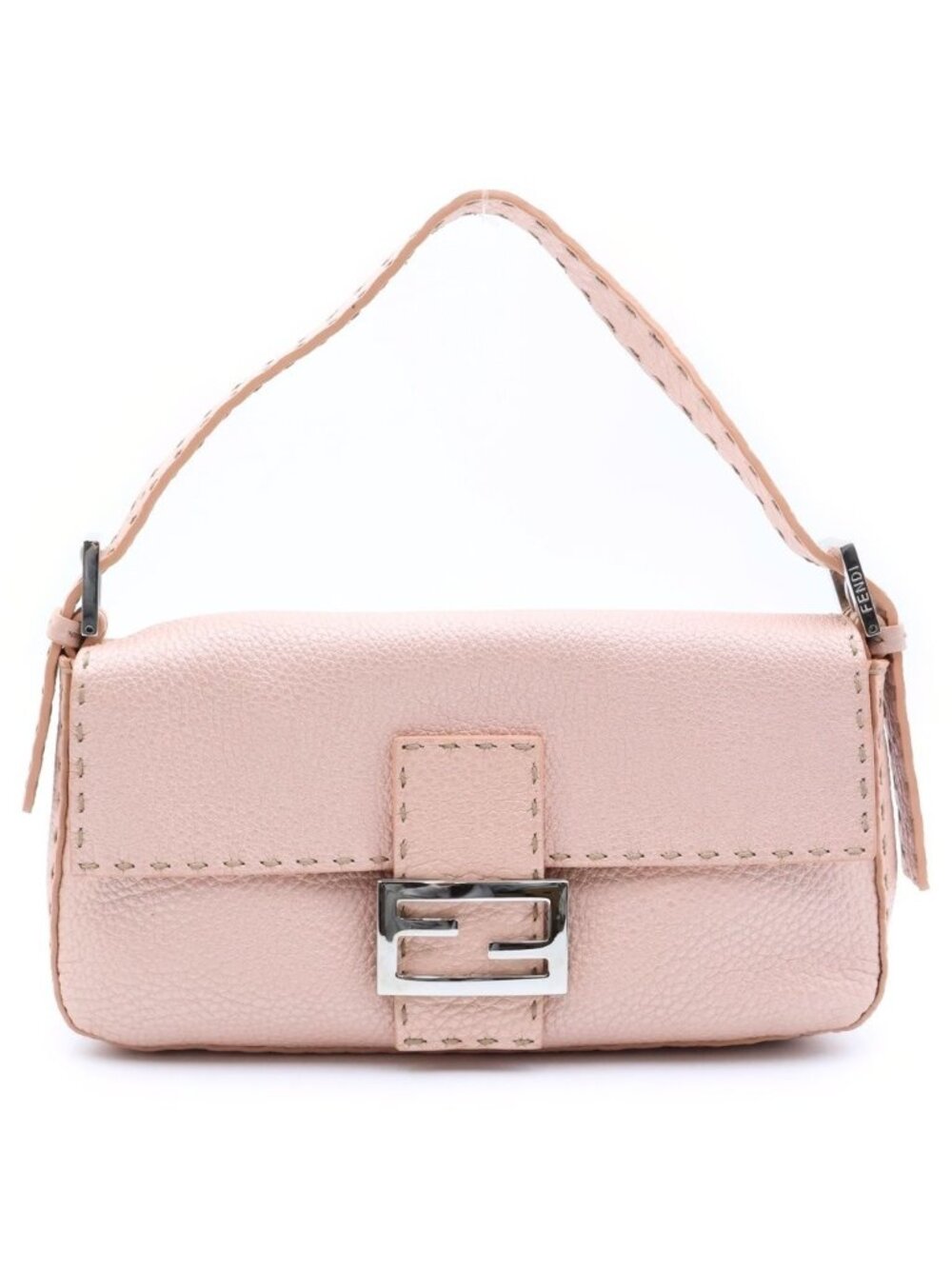Fendi Selleria Mamma Bucket Bag Pink Leather Silver
